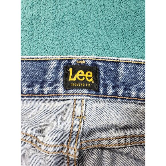 Lee Jeans Sz 32x29 Mens Blue Stretch Pants Denim Casual Comfort Light Straight - Picture 7 of 16